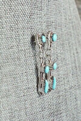 Turquoise & Sterling Silver Earrings - Audrey Gchachu