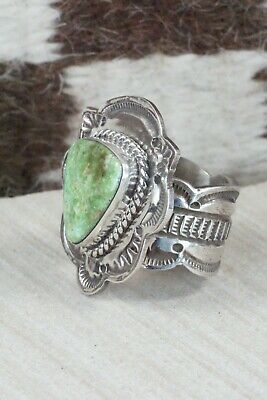 Turquoise and Sterling Silver Ring - Leonard Maloney - Size 8.25
