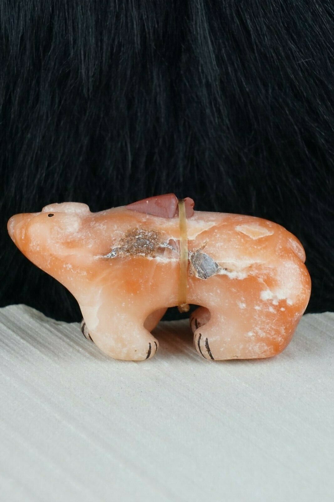 Bear Zuni Fetish Carving - Rick Kallestewa - High Lonesome Trading