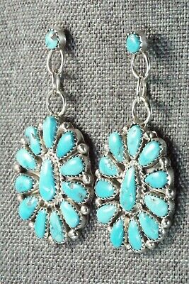 Turquoise & Sterling Silver Earrings - Justina Wilson