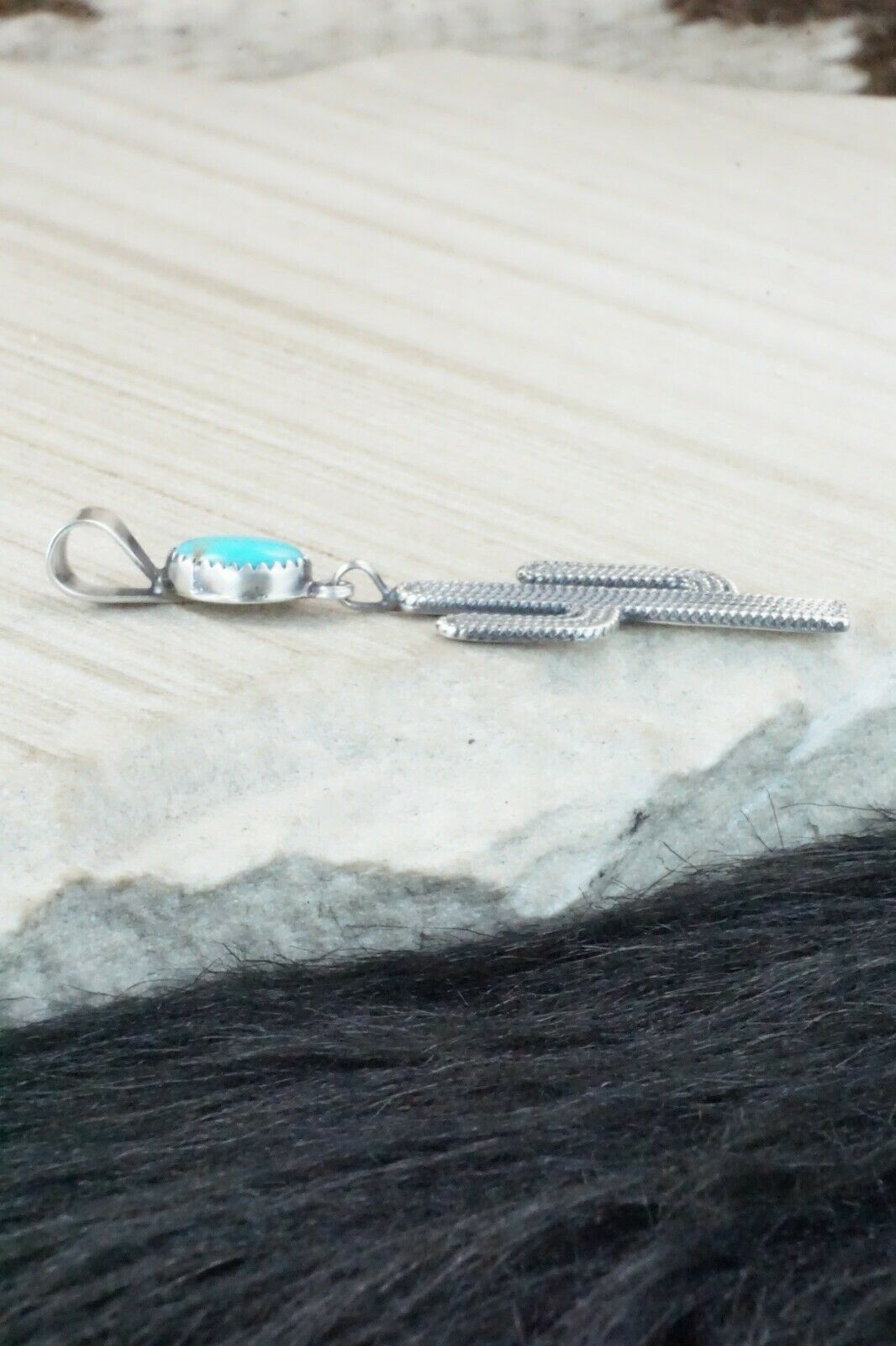 Turquoise and Sterling Silver Pendant - Annie Spencer