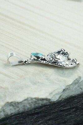 Turquoise and Sterling Silver Pendant - Henry Attakai