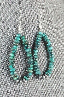 Turquoise & Sterling Silver Earrings - Navajo