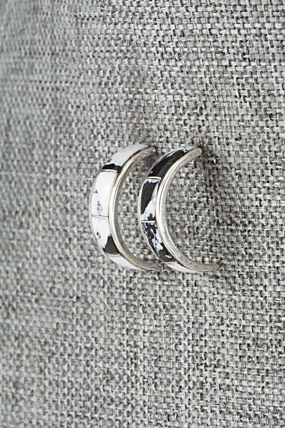 White Buffalo & Sterling Silver Earrings - Claresse Kylestewa