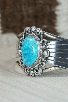 Navajo Turquoise & Sterling Silver Bracelet - Raymond Delgarito