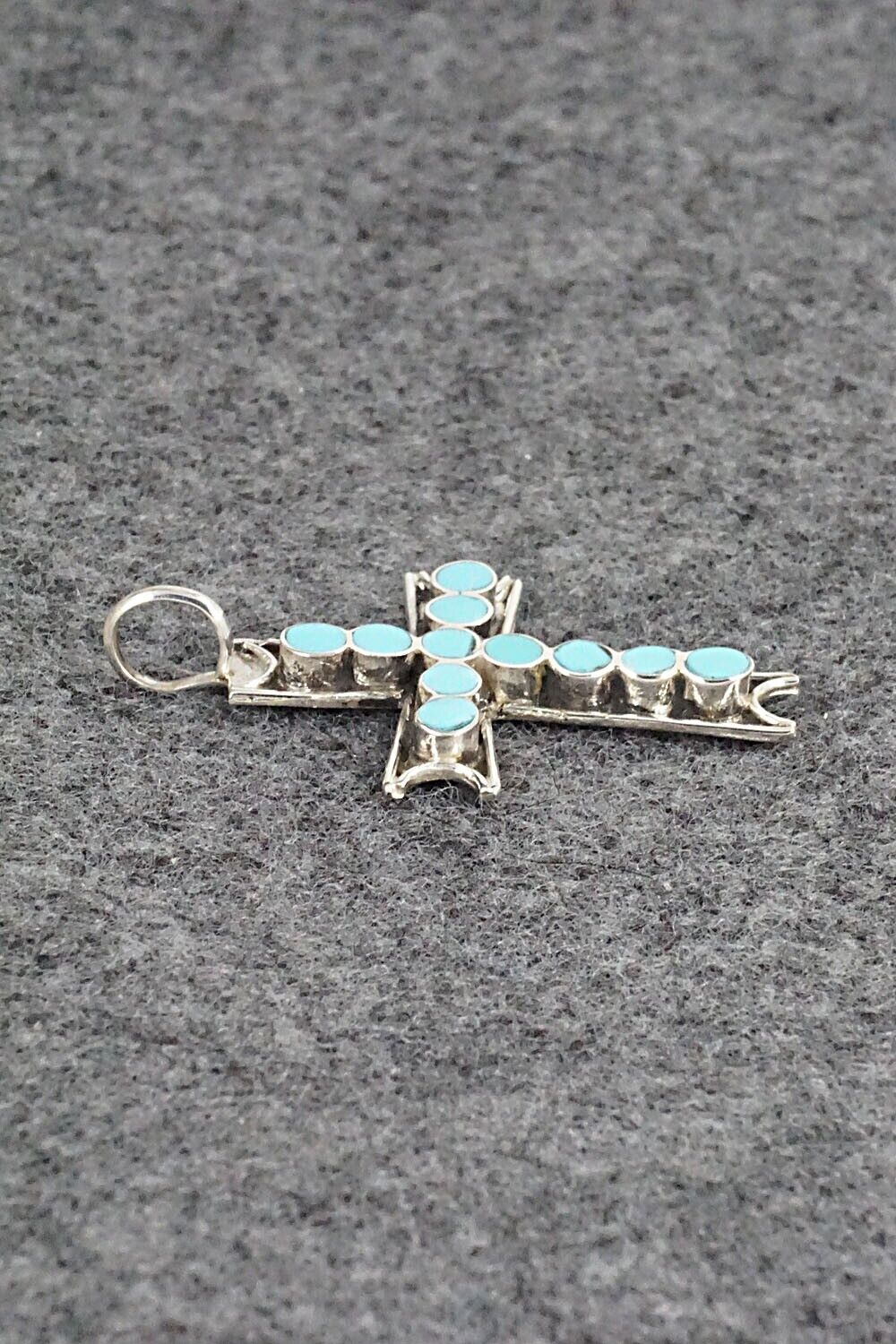 Turquoise & Sterling Silver Pendant - Vincent Abeita