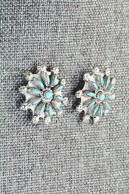 Turquoise & Sterling Silver Earrings - Merlinda Chavez