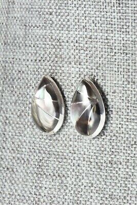 Abalone Shell & Sterling Silver Earrings - Evelyn Mahkee