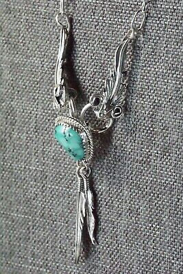 Turquoise & Sterling Silver Necklace - Lee Shorty