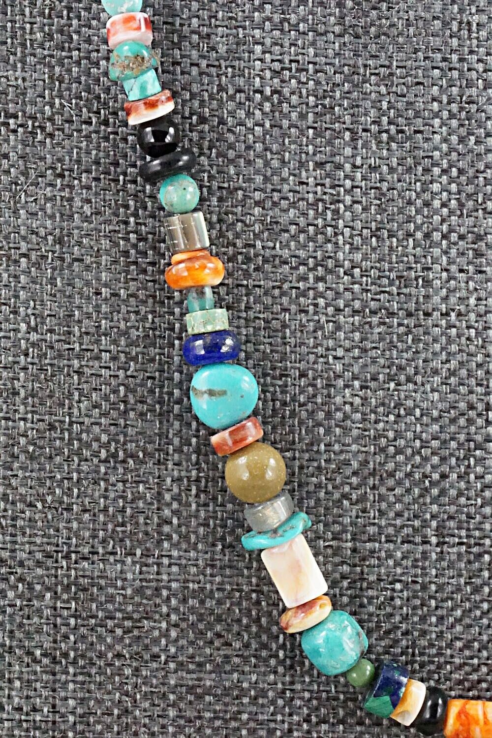Multi Stone and Sterling Silver Necklace - Helen Tsosie