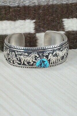 Navajo Turquoise & Sterling Silver Bracelet - Richard Singer