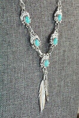 Turquoise & Sterling Silver Necklace - Verley Betone