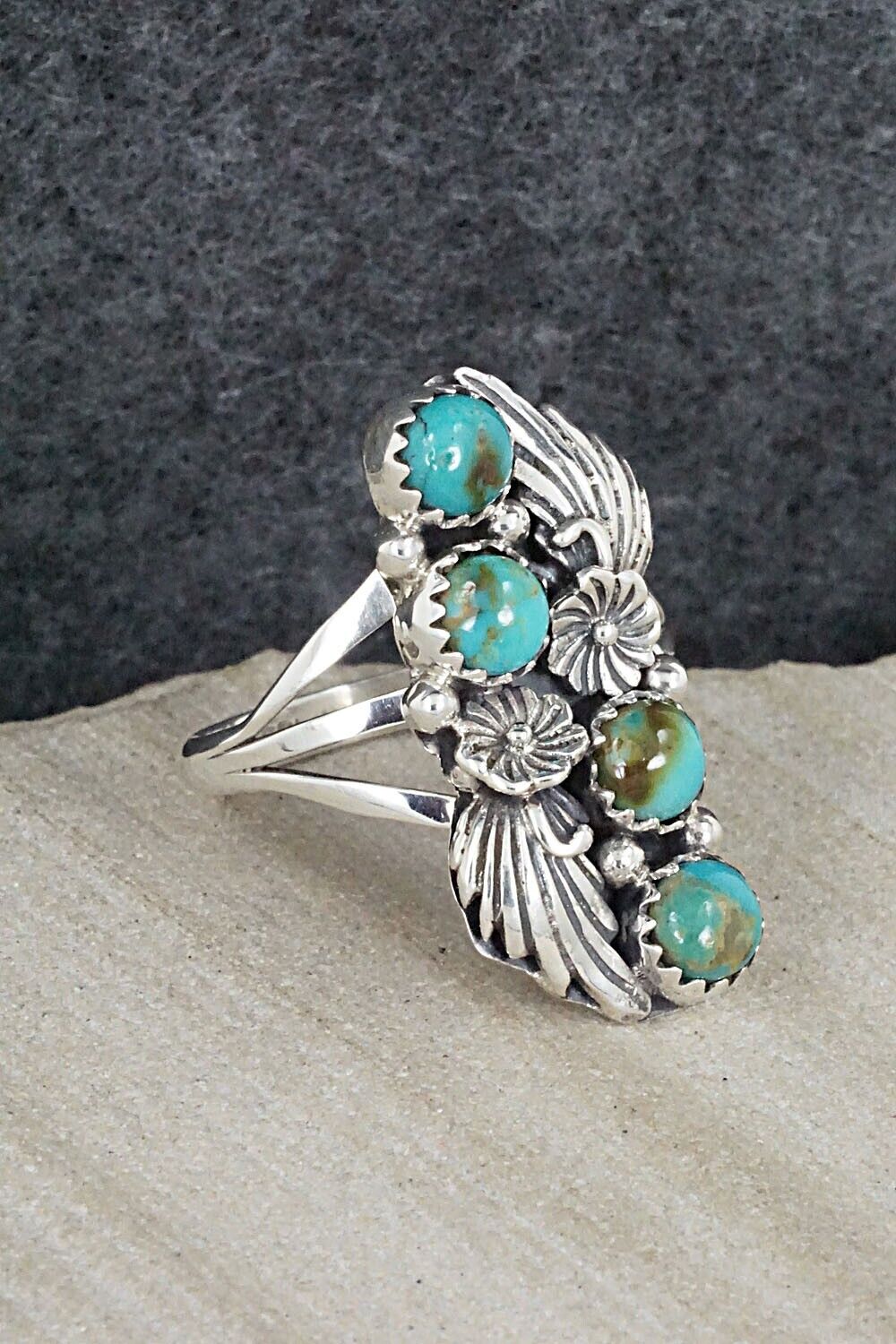 Turquoise & Sterling Silver Ring - Harris Largo - 9