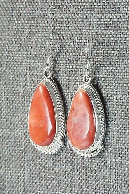 Spiny Oyster & Sterling Silver Earrings - Sharon McCarthy - High Lonesome Trading