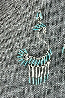 Turquoise & Silver Earrings - Jeannie Lastiyano - Zuni - High Lonesome Trading