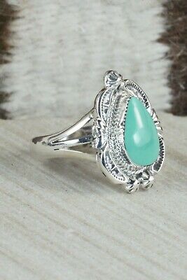 Turquoise & Sterling Silver Ring - Irvin Tsosie - Size 11.25