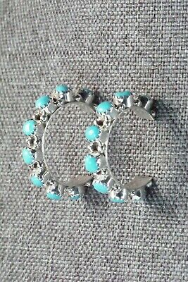 Turquoise & Sterling Silver Earrings - Gaynell Parker - High Lonesome Trading