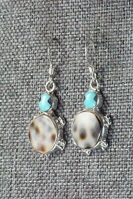 Turquoise, Shell & Sterling Silver Earrings - Kathryn Qualo