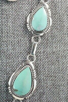 Turquoise & Sterling Silver Necklace and Earrings - Tom Lewis