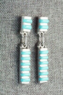 Turquoise and Sterling Silver Earrings - Fredrick & Denise Siutza - High Lonesome Trading