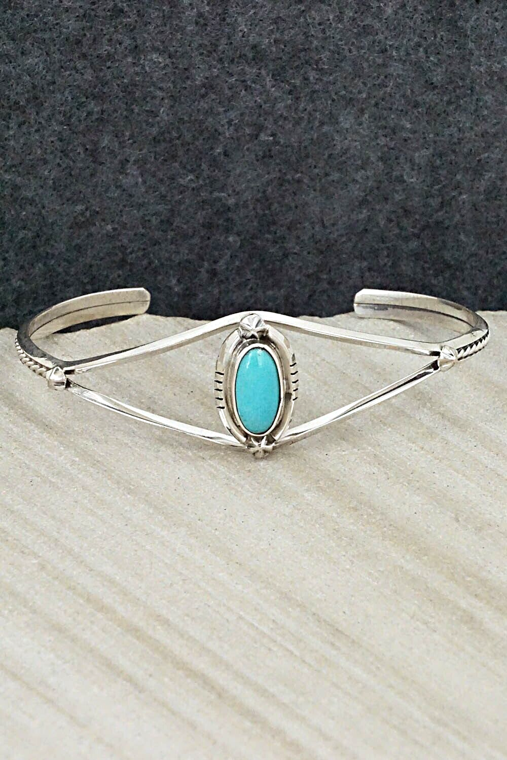Turquoise & Sterling Silver Bracelet - Amos Begay
