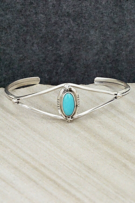 Turquoise & Sterling Silver Bracelet - Amos Begay