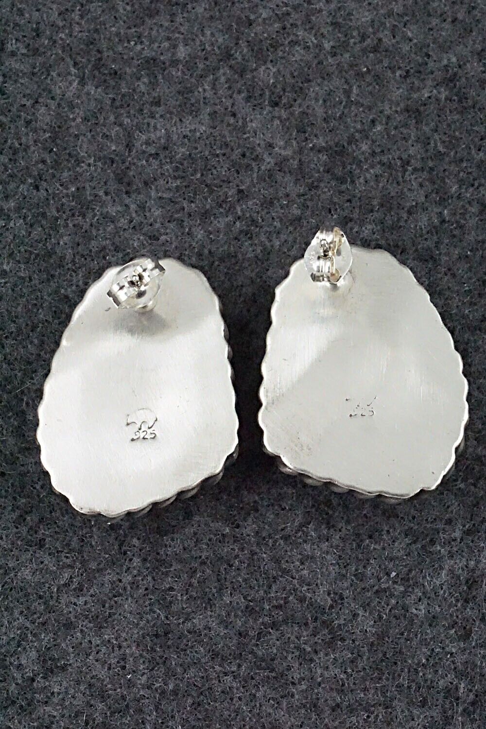 White Buffalo & Sterling Silver Earrings - Sharon McCarthy