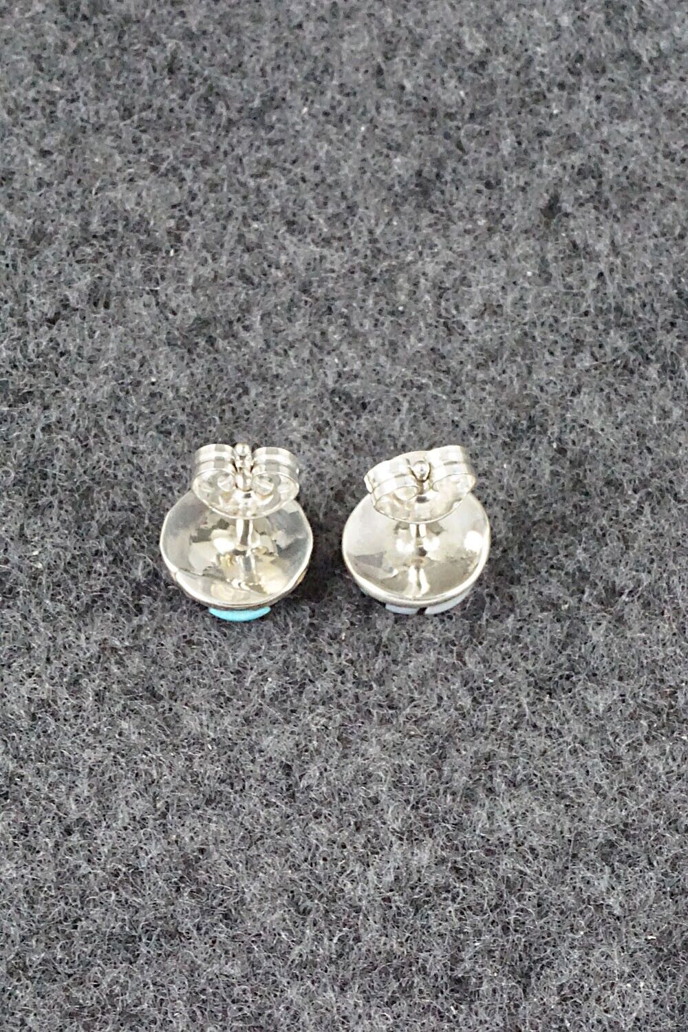 Multi Stone Inlay & Sterling Silver Earrings - Judith Homer