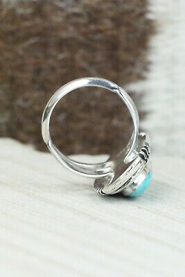 Turquoise & Sterling Silver Ring - Andrew Vandever - Size 7.75
