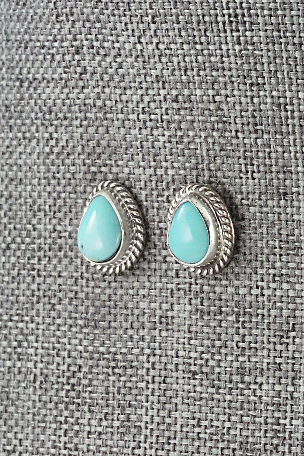 Turquoise & Sterling Silver Earrings - Rosemary Saunders