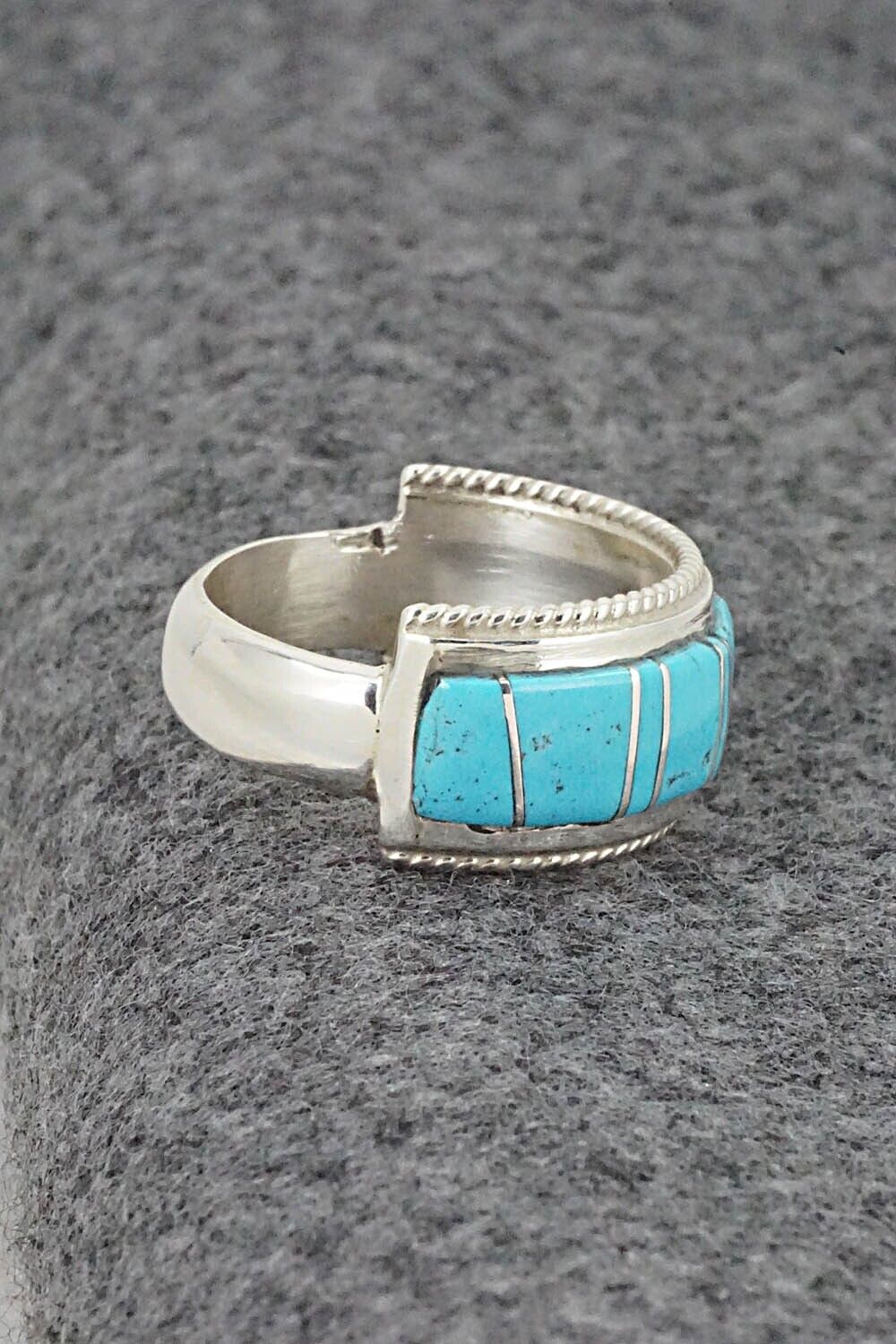 Turquoise & Sterling Silver Ring - Deirdre Luna Panteah - Size 10.5