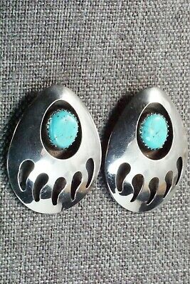 Turquoise & Sterling Silver Earrings - Virginia Long