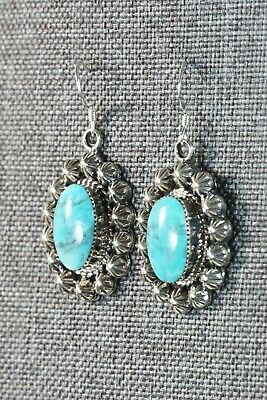 Navajo Turquoise and Sterling Silver Earrings - Angeline Platero - High Lonesome Trading