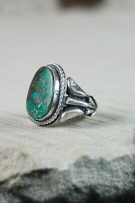 Navajo Turquoise and Sterling Silver Ring - Danny Kenneth - Size 6 - High Lonesome Trading