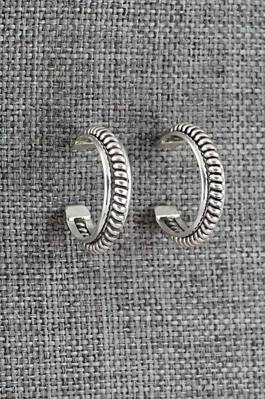 Sterling Silver Hoop Earrings - Elaine Tahe