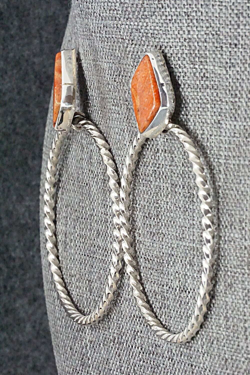 Sponge Coral & Sterling Silver Earrings - Annie Spencer