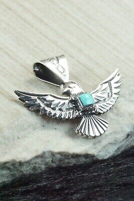 Turquoise & Sterling Silver Pendant - Kay Delgarito