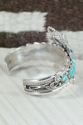 Turquoise & Sterling Silver Butterfly Bracelet - Anthony Brown