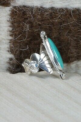 Navajo Turquoise and Sterling Silver Ring - Native American - Size 4.5