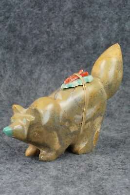 Wolf Zuni Fetish Carving - Enrike Leekya