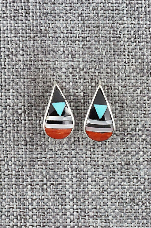 Multi Stone & Sterling Silver Earrings - Bernadette Boone