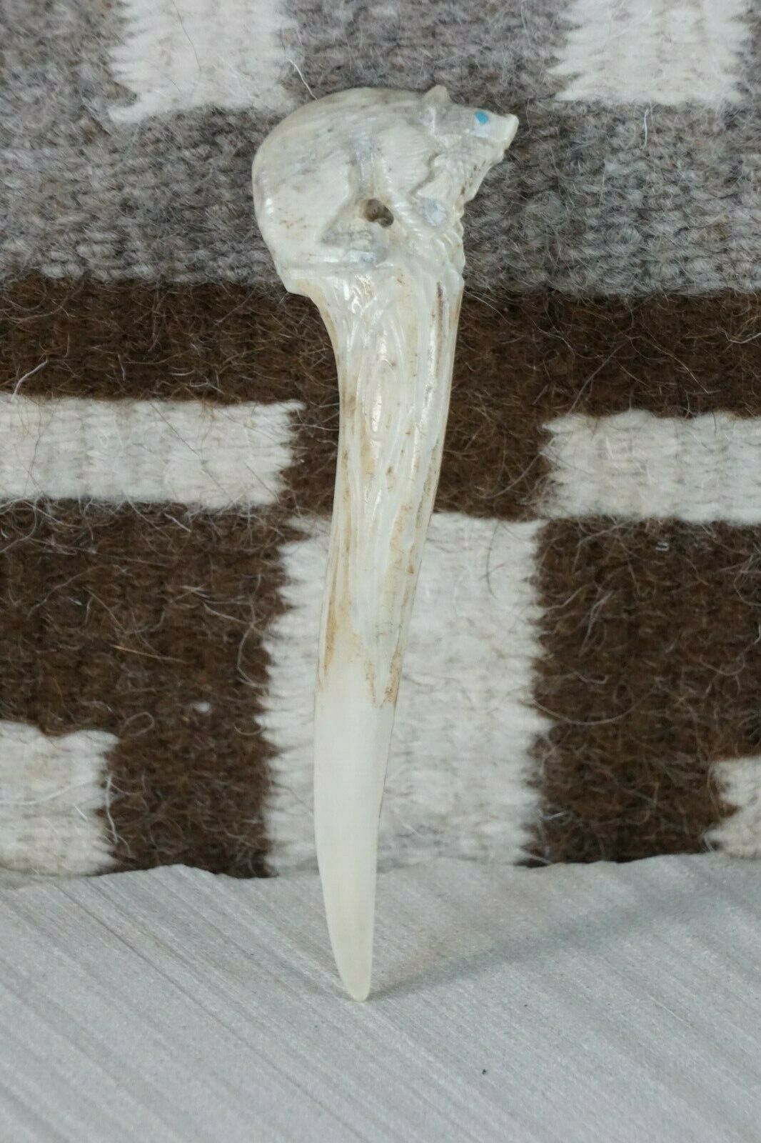 Bear Zuni Carving - Derrick Kaamasee - High Lonesome Trading