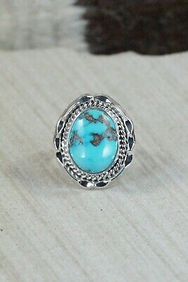 Turquoise & Sterling Silver Ring - Samuel Yellowhair - Size 6.75