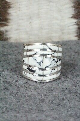 White Buffalo & Sterling Silver Ring - Andrew Enrico - Size 7.25
