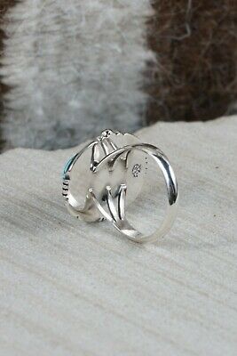 Navajo Turquoise & Sterling Silver Ring - Daniel Benally - Size 9.5