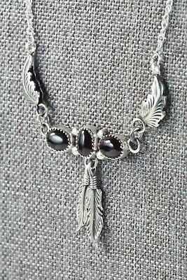Onyx & Sterling Silver Necklace - Sadie Jim