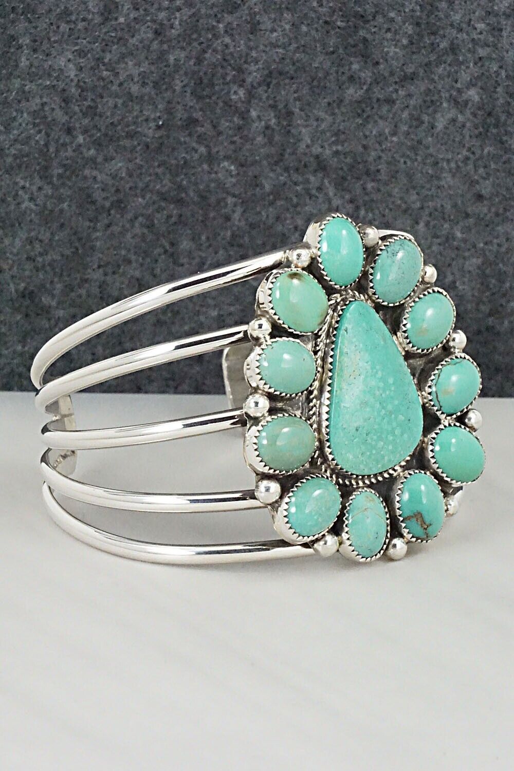 Turquoise & Sterling Silver Bracelet - Donavan Nez