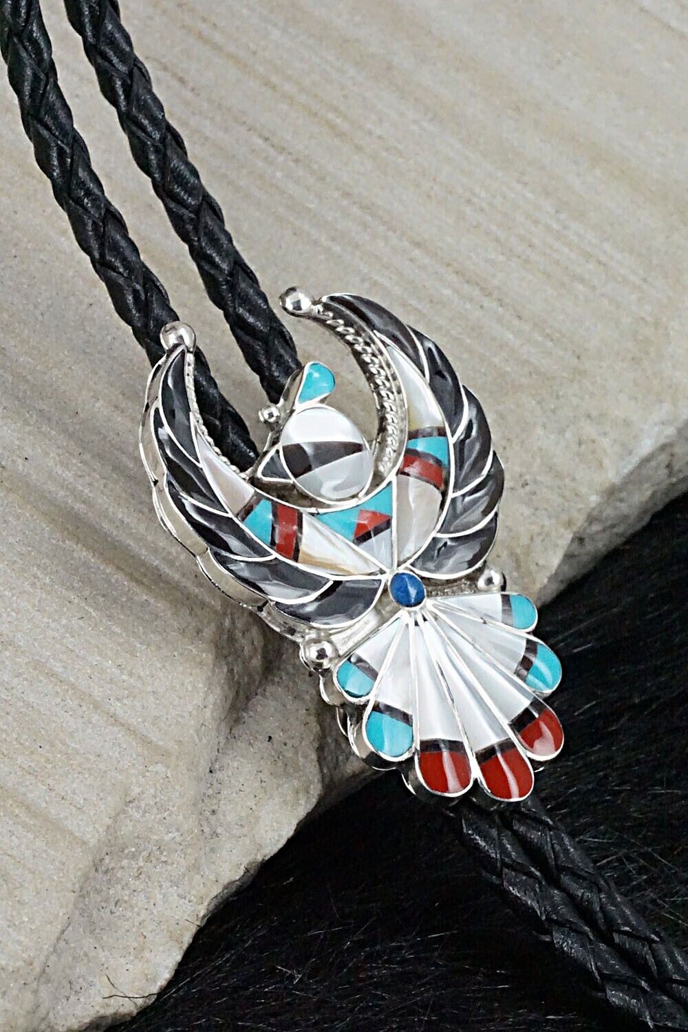 Multi Stone & Sterling Silver Bolo Tie - Verdel Niiha