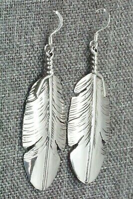Sterling Silver Feather Earrings - Ben Begay