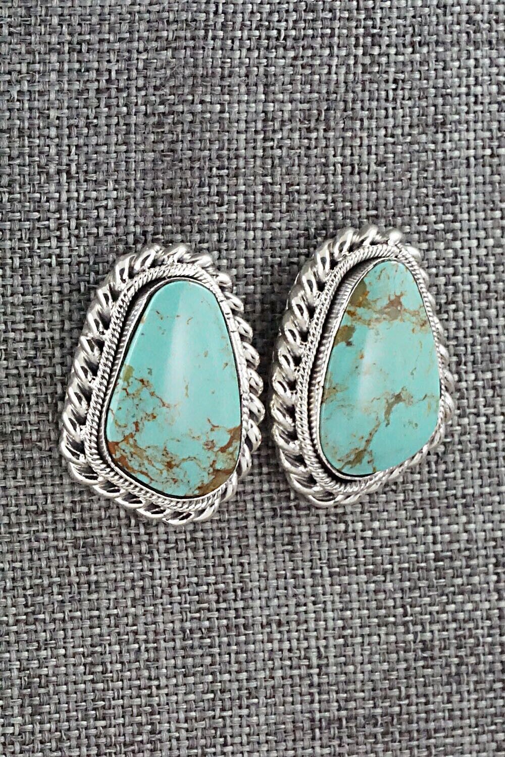 Turquoise and Sterling Silver Earrings - Sharon McCarthy